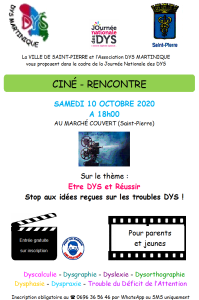 Ciné-rencontre à Saint-Pierre le 10 octobre 2020